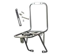 PciDinFo Bike Front Cargo Rack Fabricado en Aleación de Aluminio Portaequipaje Delantero Multifuncional para Bicicleta Instalación Sencilla Y Estable Apto para, Plata