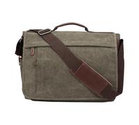 PciDinFo Bolso de Hombro Hombre Bandolera Maletín Cartera de Lienzo con Estilo Moderno Y Correa Ajustable para Comodidad Adecuado para Oficina Viajes, ejercito verde