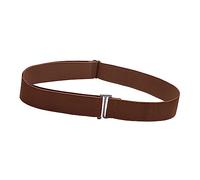 PciDinFo Cinturón Cintura Elástico Invisible Ajustable Mujer Banda Flexible Hebilla Plana Diseño Adecuado para Pantalón Ropa Informal Oficina Detalle, Castaño oscuro, universal