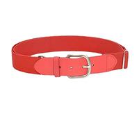 PciDinFo Cinturón de Béisbol para Mujer con Hebilla Ajustable y Banda Elástica Flexible Adecuado Como Accesorio de Ropa y Cinturón Deportivo Cierre de Metal, Rojo, universal