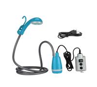 PciDinFo Ducha Portátil Eléctrica con Bomba de Agua Recargable USB Cabezal Ergonómico Flexible Hecha de PP Compacta Adecuada para Limpieza de Autos Ja, Azul
