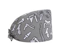 PciDinFo Gorro de Enfermera Ajustable Sombrero Algodón Ligero Estampado Transpirable Adecuado para Profesionales Enfermería Clínicas Spa Centros de Estética, estilo B, unico