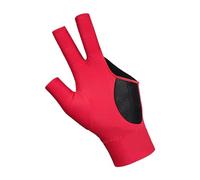 PciDinFo Guante de Billar con Diseño Antideslizante Dedos Accesorio Adaptable Mano Elástica Material Nylon Transpirable Adecuado para Jugadores de Pool Pa, Rojo