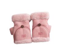 PciDinFo Guantes de Invierno sin s Mitad Térmicos de Felpa Diseño Práctico y Suave Adecuados para Deportes al Aire Libre Correr, Rosa, universal