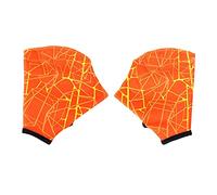 PciDinFo Guantes de Natación Webbed Unisex con Diseño de Dedos Abiertos Y Banda Elástica Ajustable en La Muñeca Fabricados en Nylon Impermeable Adecuados para, Naranja, s