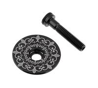 PciDinFo Headset M6 para Bicicletas con Kit de Tapa y Tornillo de Aleación de Titanio Resistente al Agua y Ligero Protección del Manillar y, Black-Totem