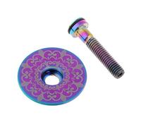 PciDinFo Headset M6 para Bicicletas con Kit de Tapa y Tornillo de Aleación de Titanio Resistente al Agua y Ligero Protección del Manillar y, Tótem Multicolor