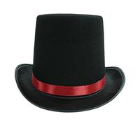 PciDinFo Magician Top Hat Sombrero Formal para Accesorio de Escenario Disfraz Clásico Hecho en Poliéster Adecuado para Espectáculos Fiestas de Halloween, Height 16cm C 59cm