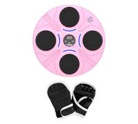 PciDinFo Máquina de Boxeo Musical Almohadilla Electrónica de Golpes Tablero de Entrenamiento Montado en Pared Panel Luminoso Material PU para Niños Adultos Ade, Rosa
