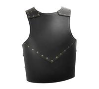 PciDinFo Medieval Pecho Protector Traje Caballero Gótico Steampunk Coraza Cuerpo Resistente con Hebillas Ajustables Estilo Retro para Adultos, Negro