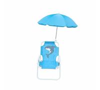 PciDinFo Plegable con Parasol Removible Silla Ligera para Niños Estructura Metálica y Detalles de Poliéster Adecuada para Jardín Playa Excursiones, Tiburón