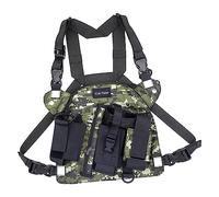 PciDinFo Radio Chest Harness con Bolsa con Cremallera Y Soporte para Hombro Resistente de Nylon Bolso Universal para Walkie Talkies Función Manos Libres Y Múlt, Estilo d