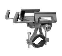 PciDinFo Soporte para Teléfono Bicicleta Universal Soporte Bicicleta Montura Móvil Motocicleta Aleación Aluminio Ajustable Accesorio Adecuado para Ciclismo Via, Titanio