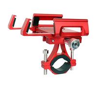 PciDinFo Soporte para Teléfono Bicicleta Universal Soporte Bicicleta Montura Móvil Motocicleta Aleación Aluminio Ajustable Accesorio Adecuado para Ciclismo Via, Rojo