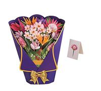PciDinFo Tarjeta de Felicitación de Flores en Relieve 3D sobre de Material Espacio para Escritos Diseño Exclusivo Adecuada para Boda Cumpl, Estilo D