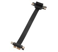 PCIE 3.0 X1 Câble de colonne Montante à Haute Vitesse 8 Gops Double câble d'extension à Angle Droit à 90 degrés pour Les systèmes 1U 2U Avec matériaux TPE PE Premium (50 cm)