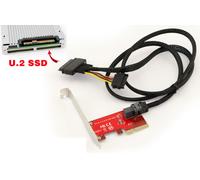 PCIE 4X SSD U.2 NVME U2 68PIN SFF-8639 - Con Cables - Perfil Alto Bajo