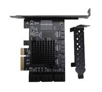 PCIE 4X to Serial ATA Expansion Card 9 Port SATA 3.0 6Gbps PCI Express GEN3 Adapter with AHCI NCQ for Desktop PC Server with Premium PCB