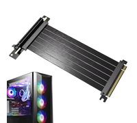 PCIe Cable Extensión - 15cm 3.0 16X GPU Riser, Alta Velocidad 90 Grados Ángulo Recto Adaptador, Flexible Tarjeta Gráfica Cordón para Gamíng PC | Señal Estable Cobre Sin Oxígeno Montaje Vertical M