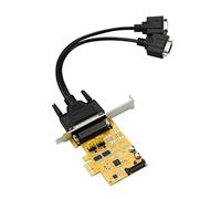 Pcie - Controlador de puerto PCIE a 2/4 puertos RS232 DB-9 DB9, tarjeta adaptadora, fuente de alimentación, chip AX99100