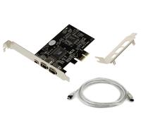 PCIe FireWire 400 IEEE1394a 3 Puertos CHIPSET VIA6308 Y ASM1083 Perfil Bajo Alto