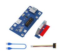 PCIE - Tarjeta adaptadora macho a hembra con iluminación LED, incluye adaptador de 90 grados, mejora la expansión del hardware, uso razonable, transmisión