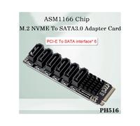 PCIE to SATA 6Gpbsx6-Port Expansion Card+SATA Cable PCI-E Riser Card