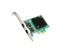 PCIe X1 to 2 Port Gigabit Ethernet Network Card Adapter for Desktop PC Windows 10/11, and Linux