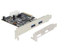 PCIe x2 SuperSpeed USB 10 Gbps (USB 3.1 Gen 2) con 2 Conectores Tipo A, Incluye embellecedor de Perfil bajo ASmedia Delock