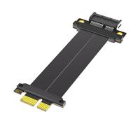 PCIE4.0 - 1 cable de extensión de 180 grados a 180 grados, extensor de tarjeta gráfica, adaptador de placa base para computadora de escritorio, cable elevador flexible