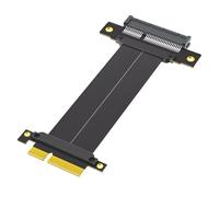 PCIE4.0 - Extensor de tarjeta elevadora en ángulo recto de 180 grados a 180 grados para placa base de computadora