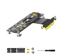 PCIExpress PCIE3.0 - Tarjeta adaptadora de 4 a NGFF con ranura M NVME HDDs con cable de extensión de velocidad rápida, adaptador NVMe SSD