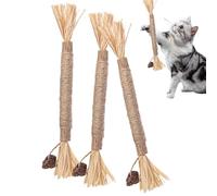 Pcingsia Juguete masticable para Gatos, 3 Juguetes interactivos para Gatos de Interior, Juguetes para lamer Gatitos, Juego de Madera para Limpiar los Dientes, Aumentar el apetito