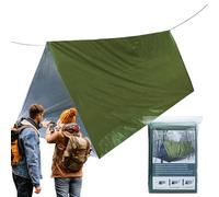 Pcingsia Tienda de campaña de supervivencia, refugio de supervivencia para 2 personas, ligera, resistente al viento, impermeable, equipo de salvamento, saco de dormir de lona, manta térmica para