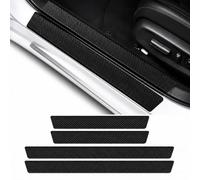 PCKMYKNUG Protector Umbral de Puerta para Fiat 124 Spider 2016-2024 | Piel de Carbono Espesa Anti-Arañazos, Tiras Autoadhesivas Anti-Marcas para Entrada de Coche, Kit de 4 Piezas Sin Residuos