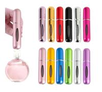 pclapora 12 Piezas 5ml Atomizador Perfume Recargable, Mini Botella Rociadora Portátil con Ventana, Porta Perfume Sin Fugas, Portable Pulverizador Botella Rociadora, para Viajar, Salir, Bolsos