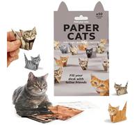 pclapora 50 Piezas Kit de Origami, Diy Paper Cats Craft Kit, Origami de Animales en 3d, Dobla Tus Propios Gatos de Papel para Adultos y Niños, Relajación Creativa, Decoración del Hogar