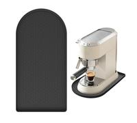 pclapora Alfombrilla de Silicona para Cafetera 20 x 40 cm Antideslizante | Resistente al Calor Impermeable con Bordes Elevados, Compatible con De'Longhi, Philips, Ninja, Nespresso Negro