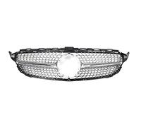 pclele Rejilla Frontal para Mercedes para Benz Clase C W205 2019-2021 Parrilla Parachoques Delantero Sport Racing Grill Cámara Rejilla Radiador (Color : Diamond Silver)