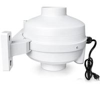 PCLINE - Ventilador de atenuación de radón de 4 pulgadas, silencioso, de canal en línea, 190 CFM, a prueba de polvo/impermeable, motor de ahorro de energía IP67, sistema de atenuación de 58 W