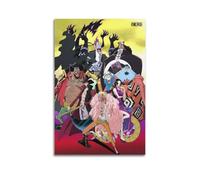 PCMOAUDB Póster de anime de una pieza con diseño de Seven Warlords of the Sea, lienzo decorativo para pared e impresión artística moderna para decoración de dormitorio familiar, 40 x 60 cm
