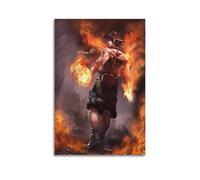 PCMOAUDB Póster decorativo de una pieza de Portgas D Ace de anime para pared e impresión artística moderna para dormitorio familiar, 40 x 60 cm