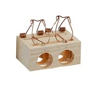 PCMOVILES 3 RATONERAS DE Madera DE 2 Agujeros para Control DE Ratones