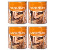PCMOVILES Ambientador de Gel Canela 95 g - Pack de 4 Unidades - Larga Duración - Frescor para Casa, Habitación, Armario, Coche - Aroma Frutal Dulce