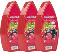 PCMOVILES Ambientador de Gel CLASSIC Frutas Del Bosque - Pack de 3 Unidades - Larga Duración - Frescor para Casa, Habitación, Armario y Coche - Aroma Repelente Natural
