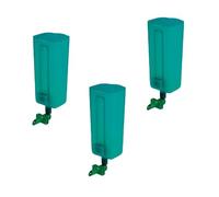 Pcmoviles Bebederos Automáticos con Botella para Pájaros, 3 Unidades, Transparente y Verde, Sistema Invertido para Jaulas de Canarios