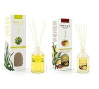 PCMOVILES Mikado Ambientador CITRONELA Y CANELA VANILLE 100 ml - Pack de 2 Unidades - Aroma Fresco y Natural - Difusor de Varillas para Casa, Oficina y Armario