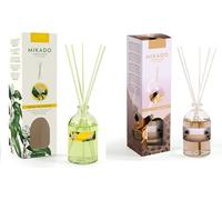 PCMOVILES Mikado Ambientador DAMA DE NOCHE Y MISTERIOSO PALO SANTO 100 ml - Pack de 2 Unidades - Aroma Fresco y Natural - Difusor de Varillas para Casa, Oficina y Armario