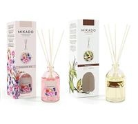 PCMOVILES Mikado Ambientador EXQUISITE MIX Y VAINILLA 100 ml - Pack de 2 Unidades - Aroma Fresco y Natural - Difusor de Varillas para Casa, Oficina y Armario