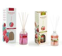 PCMOVILES Mikado Ambientador FRAMBUESA Y MANZANA & CANELA 100 ml - Pack de 2 Unidades - Aroma Fresco y Natural - Difusor de Varillas para Casa, Oficina y Armario